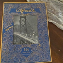 Vintage Alfred’s souvenir menu