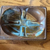 Mid century pottery soap dish