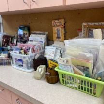 Tons of craft supplies. Quilting, knitting, jewelry making, crossstich and more.