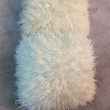 Pair of sheepskin pillows