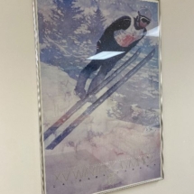 Vintage Calgary Olympics framed poster