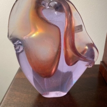 Signed art glass vase
