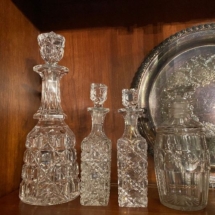 Cut glass and Crystal decanters