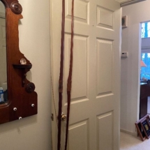 Two antique longbows 