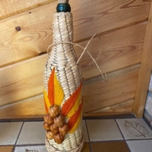 1970’s raffia wine bottle holder
