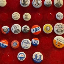 Antique political buttons