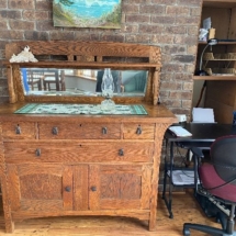 Antique oak mission sideboard by Northern Co. Furniture