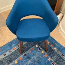 Pair of teal side chairs