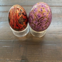 Pair of decorative Kashmir eggs