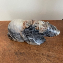 Carved bear signed by Julius Neels