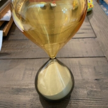 Murano glass hourglass -signed