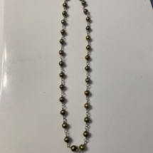 Green pearls and sterling chain and clasp