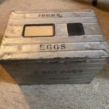 Antique metal egg crate