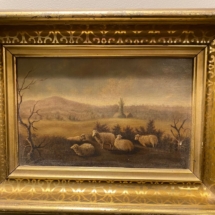 Antique pastoral oil painting