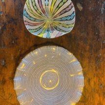 Lace glass bowl and plate - Stevens &amp; Williams