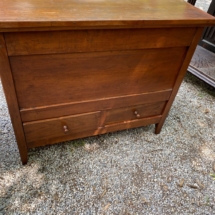 Antique walnut two drawer sugar chest