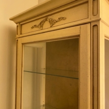 Glass front vintage curio cabinet