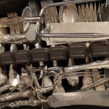 Set of sterling silver flatware
