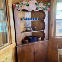 Antique primitive corner cabinet