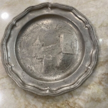 Antique Swiss pewter charger
