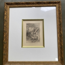 Renoir - “Girls with Hats” Etching Good condition, Reprints of second state, large edition 5”x 3”
