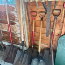 Lots of vintage shovels