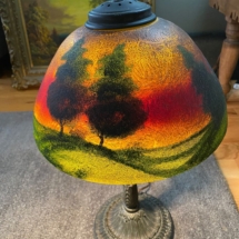 Vintage reverse painted lamp.