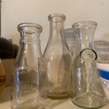 Vintage dairy bottles
