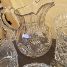 Cut glass crystal pitchers
