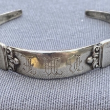 Art nouveau sterling cuff bracelet