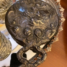 Sterling art nouveau hand mirror