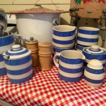 Blue and white Cornishware from the 60’s