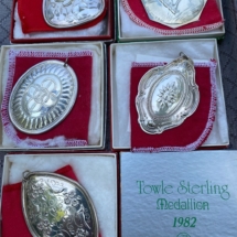 Sterling Towle Christmas ornaments