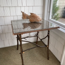 Glass top twig table