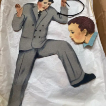Large box of vintage felt figures - all hand painted- for the felt board. These are super cool! 