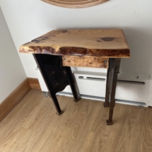 Handcrafted raw edge table
