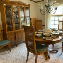 Dining room table, chairs and china cabinet