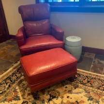 Pair of leather Sherrill chairs