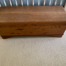 Vintage cedar blanket chest