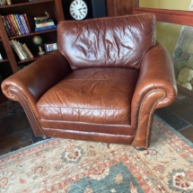 Oversized leather chair