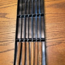Mid century fondue forks. We have 4 sets!