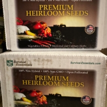 Many, many packages of seeds
