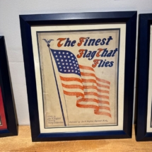 Vintage framed sheet music. Patriotic Americana.