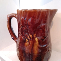 Antique brown -ware pitcher