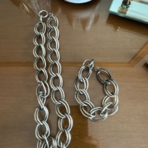 Heavy sterling necklace and bracelet