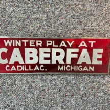 Vintage metal Caberfae sign