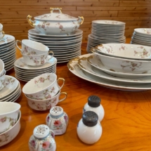 12 place place setting Limoges china with serving pieces 