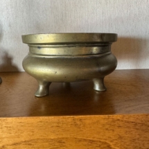 Antique brass Chinese incense burner